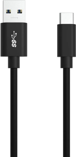 Ansmann USB-Kabel USB 3.2 Gen1 (USB 3.0 / USB 3.1 Gen1) USB-A Stecker, USB-C® Stecker 1.20m Schwarz Aluminium-Stecker, T