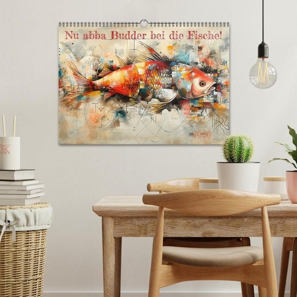 Produktbild: Nu abba Budder bei die Fische! (Wandkalender 2026 DIN A3 quer), CALVENDO Monatskalender