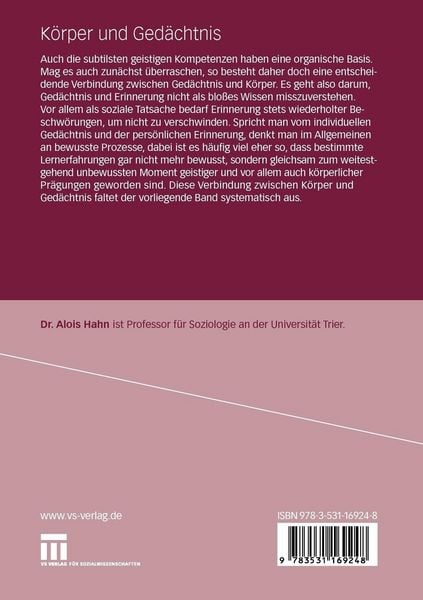 Produktbild: Körper und Gedächtnis