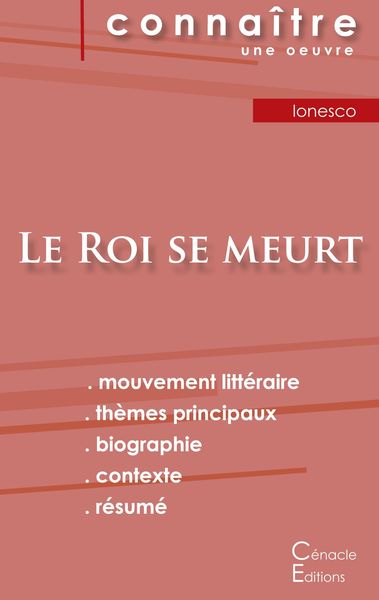 Produktbild: Fiche de lecture Le Roi se meurt de Eugène Ionesco (Analyse littéraire de référence et résumé complet)