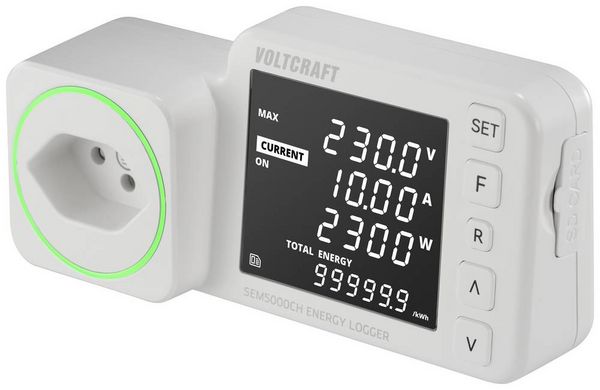 Produktbild: VOLTCRAFT SEM5000 CH Energiekosten-Messger&auml;t Kostenprognose, Alarmfunktion, Stromtarif einstellbar, Datenloggerfunktion