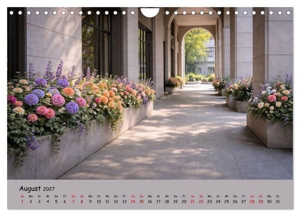 Produktbild: Urbane Oasen - Wo die Stadt aufblüht (Wandkalender 2027 DIN A4 quer), CALVENDO Monatskalender