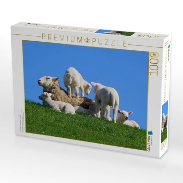 Produktbild: CALVENDO Puzzle Fr&ouml;hliche L&auml;mmer im Fr&uuml;hjahr | 1000 Teile Lege-Gr&ouml;&szlig;e 64x48cm Foto-Puzzle f&uuml;r gl&uuml;ckliche Stunden