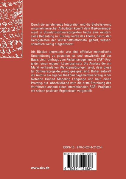 Produktbild: Risikomanagement in Standardsoftwareprojekten