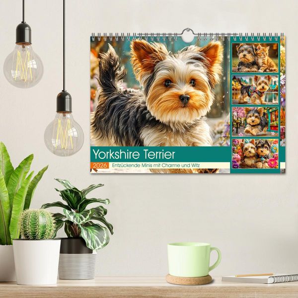 Produktbild: Yorkshire Terrier. Entz&uuml;ckende Minis mit Charme und Witz (Wandkalender 2026 DIN A4 quer), CALVENDO Monatskalender