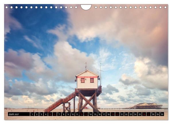 Produktbild: Sankt Peter Ording Sandstrand (Wandkalender 2027 DIN A4 quer), CALVENDO Monatskalender