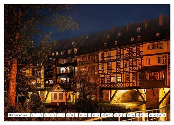 Produktbild: Romantisches Erfurt - Bilder einer Stadt voller Geschichte (Wandkalender 2026 DIN A2 quer), CALVENDO Monatskalender