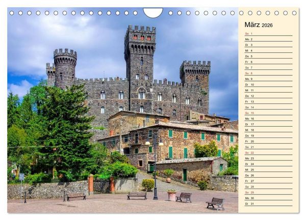 Produktbild: Burgen in Italien (Wandkalender 2026 DIN A4 quer), CALVENDO Monatskalender