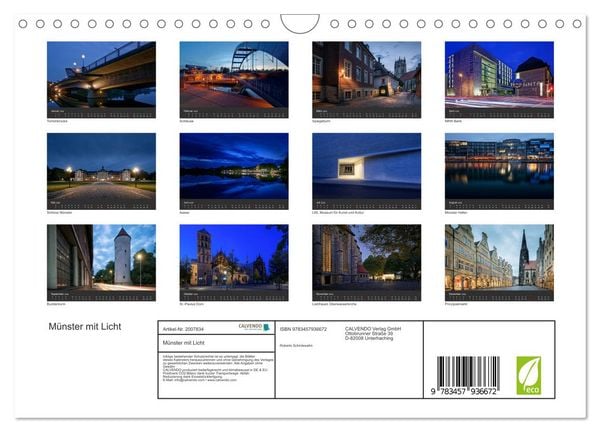 Produktbild: M&uuml;nster mit Licht (Wandkalender 2026 DIN A4 quer), CALVENDO Monatskalender