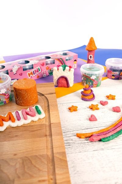 Eberhard Faber 572511 - Spielknete Glitzer 4er Set