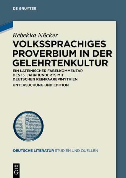 Produktbild: Volkssprachiges Proverbium in der Gelehrtenkultur