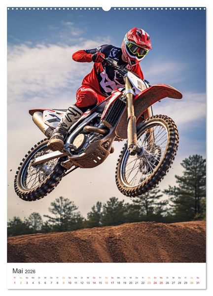Produktbild: Motocross - Mit Leib und Seele dabei (Wandkalender 2026 DIN A2 hoch), CALVENDO Monatskalender