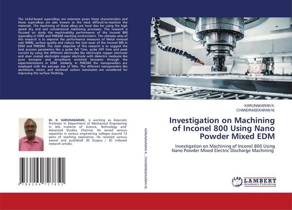 Produktbild: Investigation on Machining of Inconel 800 Using Nano Powder Mixed EDM