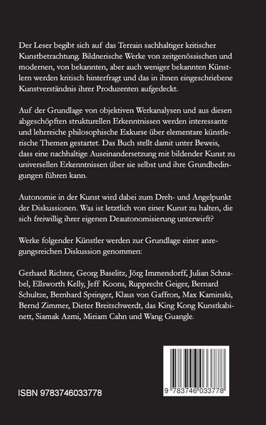 Produktbild: Autonomie in der Kunst