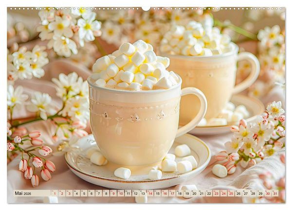 Produktbild: Cappuccino, Latte und mehr - Der gro&szlig;e Kaffeekalender (Wandkalender 2026 DIN A2 quer), CALVENDO Monatskalender