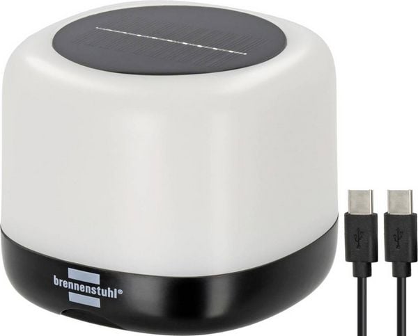 Produktbild: Brennenstuhl 1173740009 RGB GL 100 ASR LED Camping-Leuchte 340 lm akkubetrieben, solarbetrieben 0.41 kg Schwarz