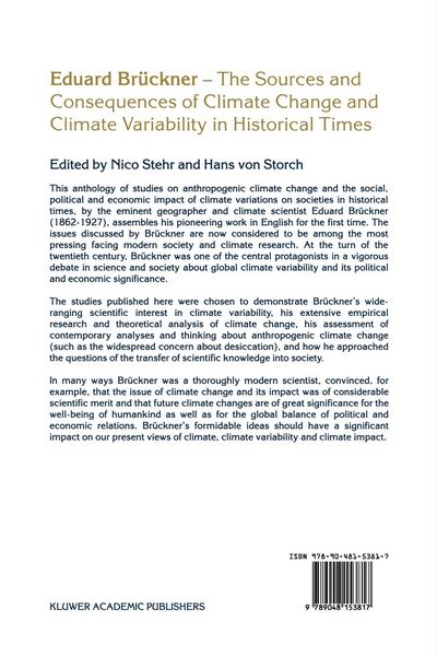 Produktbild: Eduard Br&uuml;ckner - The Sources and Consequences of Climate Change and Climate Variability in Historical Times
