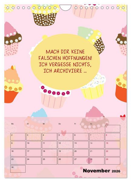Produktbild: K&ouml;nigin &uuml;ber alles! Typokalender f&uuml;r starke Frauen (Wandkalender 2026 DIN A4 hoch), CALVENDO Monatskalender