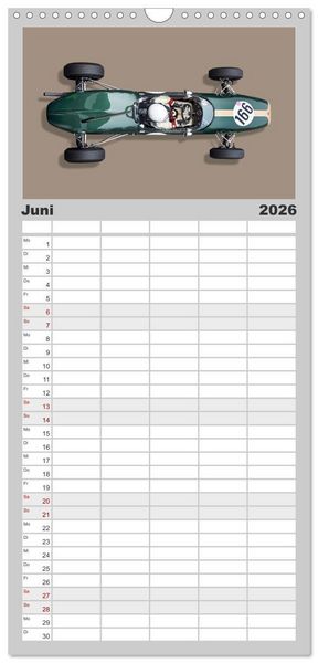 Produktbild: Familienplaner 2026 - Legenden des Rennsports - Formel Junior 1955-1965 mit 5 Spalten (Wandkalender, 21 x 45 cm) CALVENDO