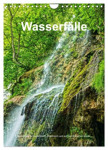 Produktbild: Wasserf&auml;lle in Deutschland, Frankreich und auf den Britischen Inseln (Wandkalender 2026 DIN A4 hoch), CALVENDO Monatskalender