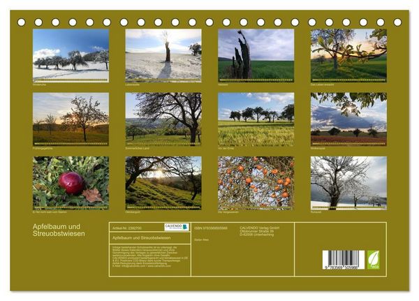 Produktbild: Apfelbaum und Streuobstwiesen (Tischkalender 2027 DIN A5 quer), CALVENDO Monatskalender