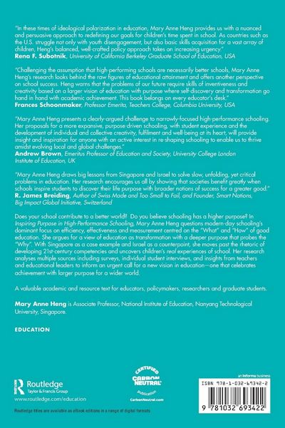 Produktbild: Inspiring Purpose in High-Performance Schooling