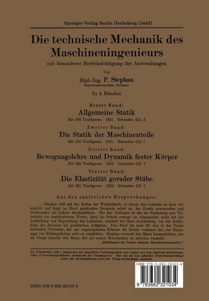 Produktbild: Grundz&uuml;ge der Technischen Mechanik des Maschineningenieurs