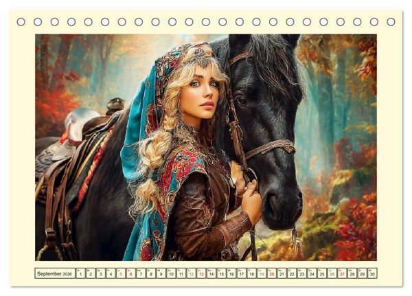 Produktbild: Waldgefl&uuml;ster. Die mystischen Frauen der alten Pfade (Tischkalender 2026 DIN A5 quer), CALVENDO Monatskalender