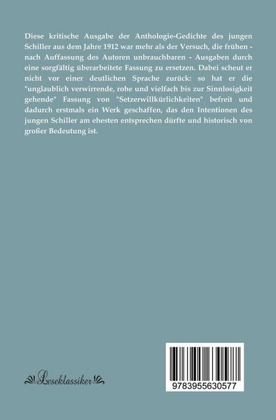 Produktbild: Schillers Anthologie-Gedichte