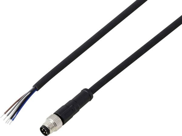 Produktbild: TRU COMPONENTS TC-13752044 Anschlussleitung M8 x 1 Stecker, gerade 5 m Polzahl Sensoren: 5 1 St.