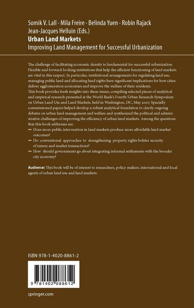 Produktbild: Urban Land Markets