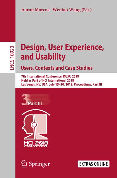 Produktbild: Design, User Experience, and Usability: Users, Contexts and Case Studies