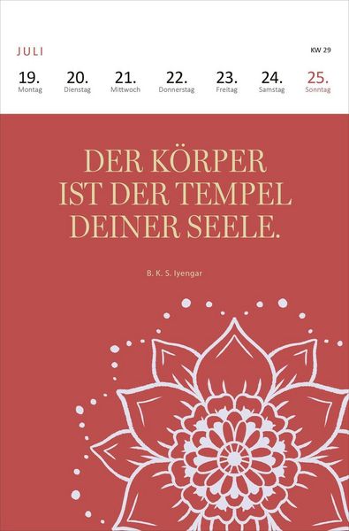 Produktbild: Wochenkalender Yogagl&uuml;ck 2027
