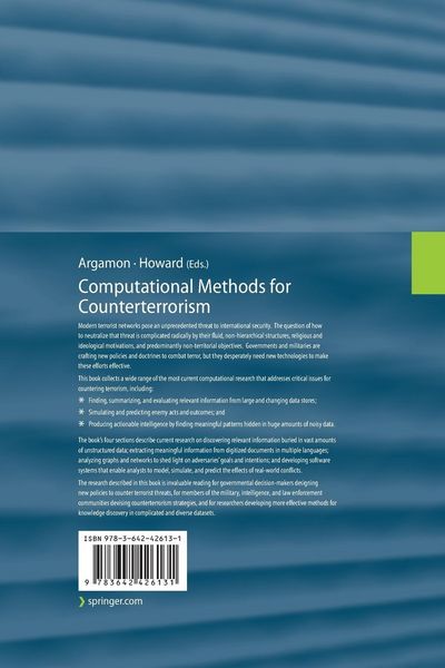 Produktbild: Computational Methods for Counterterrorism