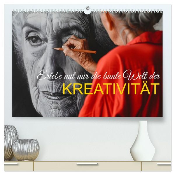 Produktbild: Erlebe mit mir die bunte Welt der Kreativit&auml;t (hochwertiger Premium Wandkalender 2026 DIN A2 quer), Kunstdruck in Hochglanz