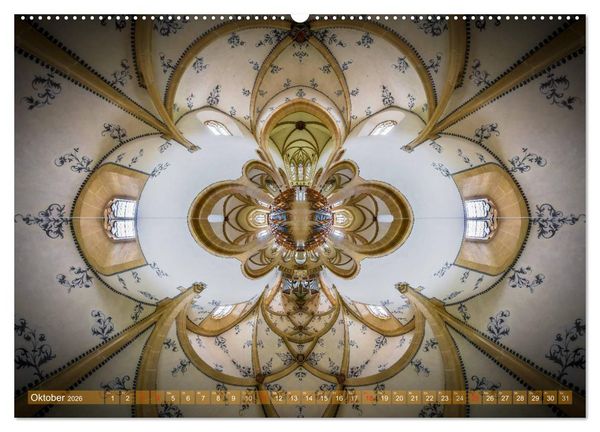 Produktbild: G&ouml;ttliche Projektionen - Kirchenpanoramen (Wandkalender 2026 DIN A2 quer), CALVENDO Monatskalender