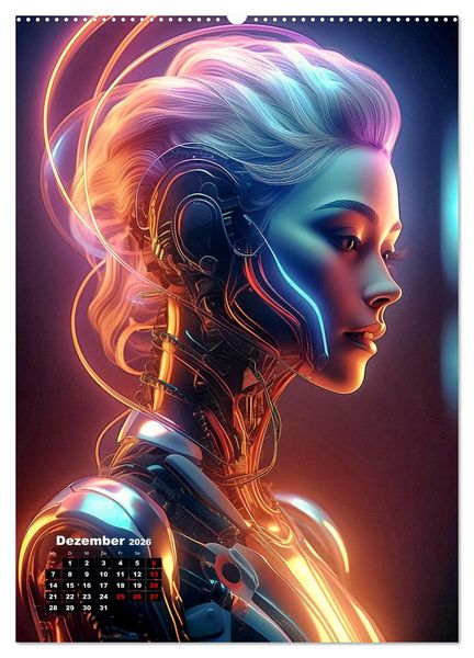 Produktbild: Anmutige Roboter (hochwertiger Premium Wandkalender 2026 DIN A2 hoch), Kunstdruck in Hochglanz