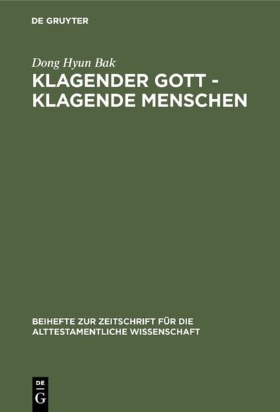 Produktbild: Klagender Gott - klagende Menschen