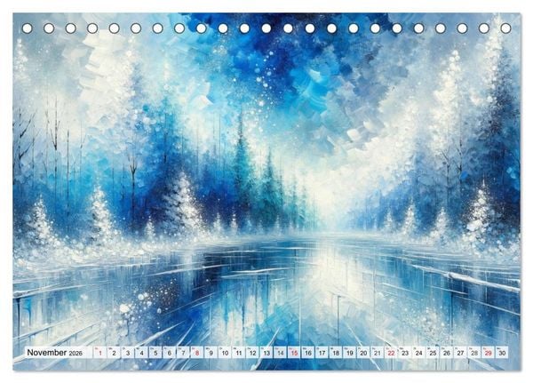 Produktbild: Action Painting: Die Energie der Gef&uuml;hlslandschaften (Tischkalender 2026 DIN A5 quer), CALVENDO Monatskalender