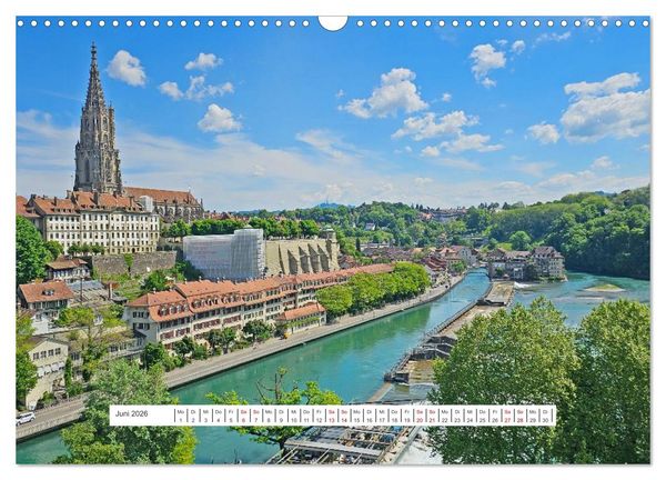 Produktbild: Berge und Seen der Schweiz - Mit dem Wohnmobil durch die Schweiz (Wandkalender 2026 DIN A3 quer), CALVENDO Monatskalender