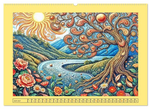 Produktbild: Topografie der Fantasie (hochwertiger Premium Wandkalender 2027 DIN A2 quer), Kunstdruck in Hochglanz