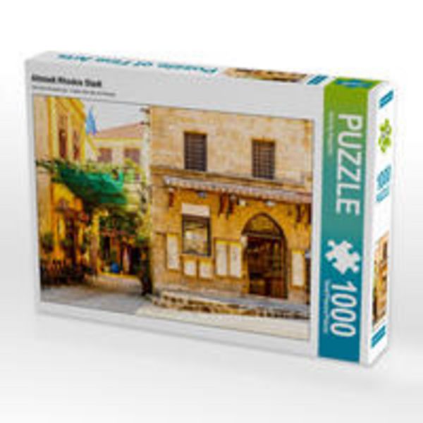 CALVENDO Puzzle Altstadt Rhodos-Stadt | 1000 Teile Lege-Größe 64x48cm Foto-Puzzle für glückliche Stunden