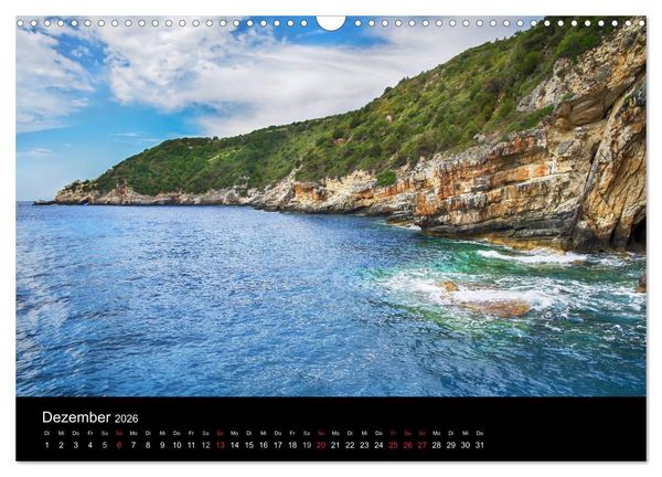 Produktbild: Von Korfu bis Antipaxos (Wandkalender 2026 DIN A3 quer), CALVENDO Monatskalender