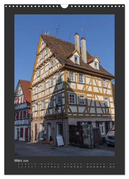 Produktbild: Waiblingen - Spaziergang durch die Altstadt (Wandkalender 2026 DIN A3 hoch), CALVENDO Monatskalender