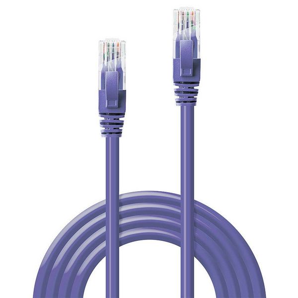 Produktbild: LINDY 48122 RJ45 Patchkabel CAT 6 U/UTP 1.00 m Violett 1 St.