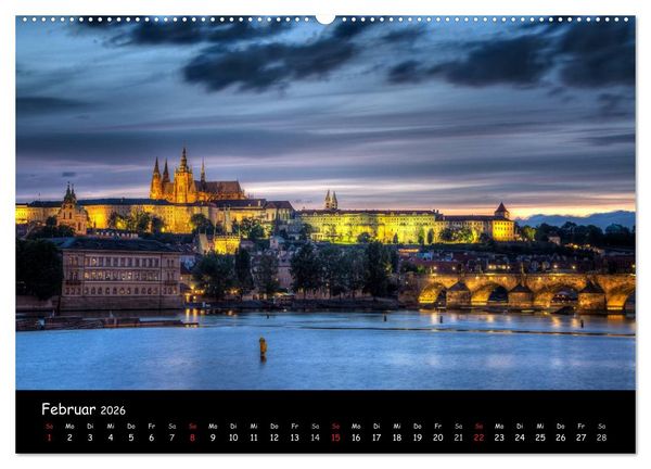 Produktbild: Leuchtende St&auml;dte (hochwertiger Premium Wandkalender 2026 DIN A2 quer), Kunstdruck in Hochglanz