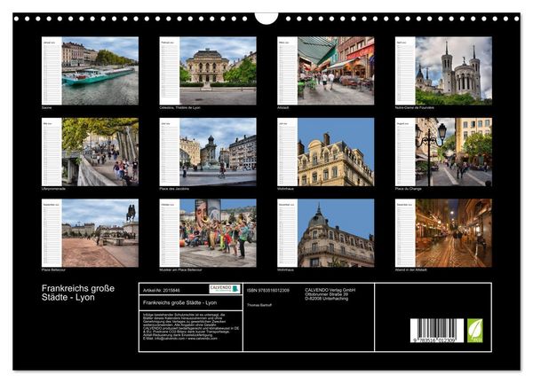 Produktbild: Frankreichs gro&szlig;e St&auml;dte - Lyon (Wandkalender 2026 DIN A3 quer), CALVENDO Monatskalender