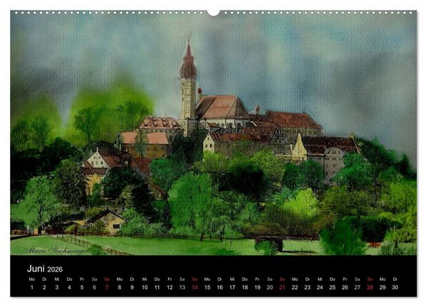 Produktbild: Deutschland in Aquarell (hochwertiger Premium Wandkalender 2026 DIN A2 quer), Kunstdruck in Hochglanz