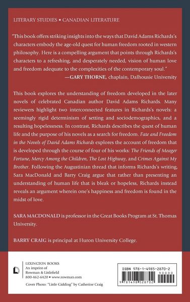 Produktbild: Fate and Freedom in the Novels of David Adams Richards