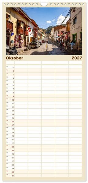 Produktbild: Familienplaner 2027 - Peru - Traumreise durch das Land der Inka mit 5 Spalten (Wandkalender, 21 x 45 cm) CALVENDO